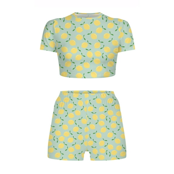 Women's Summer T-shirt Shorts Homewear Suit Season Loose Comfortable Pajamas Short Sleeves