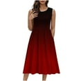 thumbnail image 1 of Women's Summer Tank Midi Dress with Pockets Gradient Flowy Dresses Sleeveless Skirts Comfy Outfit, 1 of 6
