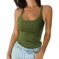 thumbnail image 1 of Women's Summer Tank Top Scoop Neck Sleeveless Ribbed Casual Tees, 1 of 2