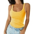 thumbnail image 1 of Women's Summer Tank Top Scoop Neck Sleeveless Ribbed Casual Tees, 1 of 2