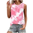 thumbnail image 1 of Women's Summer Tank Tops Loose Fit Crew Neck, Casual Sleeveless Shirts Lightweight Printed S-2XL, 1 of 4