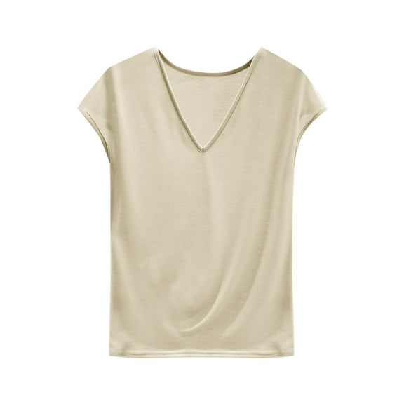 Women's Summer Tank Tops Sleevess V Neck Tees Mesh Sheer Loose Tops Casual Solid Color Blouse