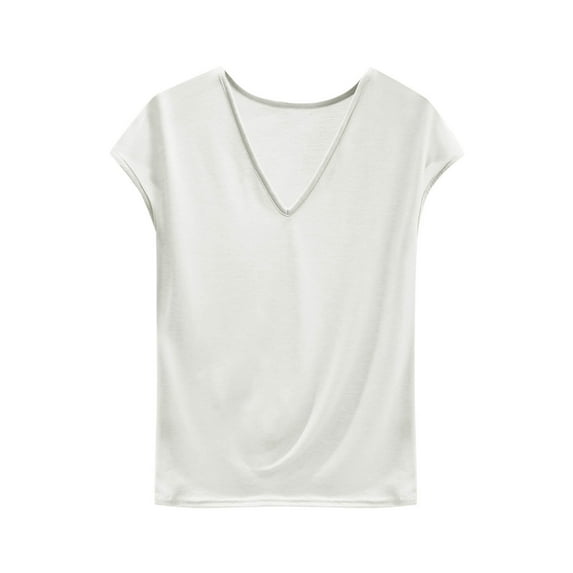 Women's Summer Tank Tops Sleevess V Neck Tees Mesh Sheer Loose Tops Casual Solid Color Blouse