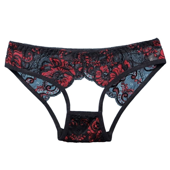 Women's Summer Thin Lace Hollow Underwear - Sexy Ribbons Design, M/L, Waist 56-74cm, Daily/Nightwear