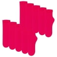 thumbnail image 1 of Women's Summer Thin Socks Slouch Socks for Women Scrunchy Socks Fashion Cotton Crew Sock Daily Wear Mid Tube Stockings Breathable Socks 10PC Hot Pink One Size, 1 of 4