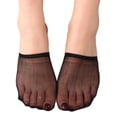 thumbnail image 1 of Women's Summer Toe Cover Half Socks Invisible Sheer Mesh Toe Top Liner Socks, 1 of 15