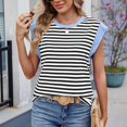 thumbnail image 1 of Women's Summer Top Basic Tee Shirts Casual Tank Loose Fit For Leggings Jeans Shorts Or Pants, 1 of 6