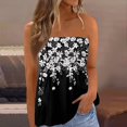thumbnail image 1 of Women's Summer Tube Tops Casual Strapless Tops Loose Sleeveless Going Out Bandeau Tank Shirts, 1 of 5