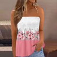 thumbnail image 1 of Women's Summer Tube Tops Casual Strapless Tops Loose Sleeveless Going Out Bandeau Tank Shirts, 1 of 5