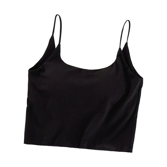 Women's Summer Underwear Umbilical Sling, Chest Pad, High Waist, Square Collar