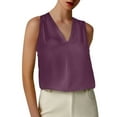 thumbnail image 1 of Women's Summer V Neck Sleeveless T-Shirt Casual Loose Fit Comfortable Breathable Top for Everyday Wear and Outdoor Activities, 1 of 2