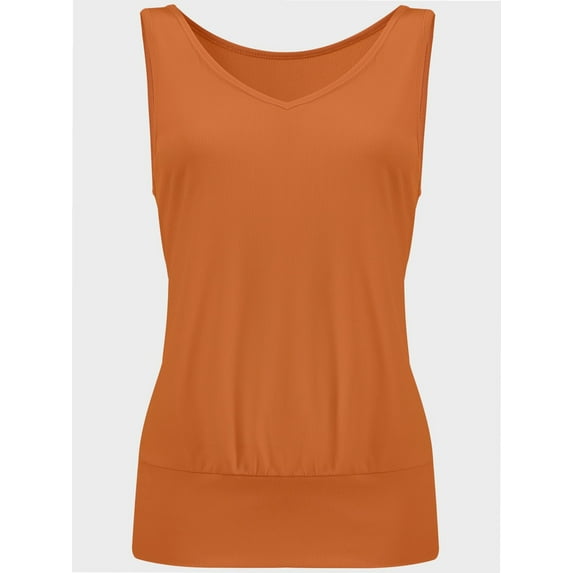 Women's Summer V Neck Tank Top Basic Sleeveless Casual Fit Shirts