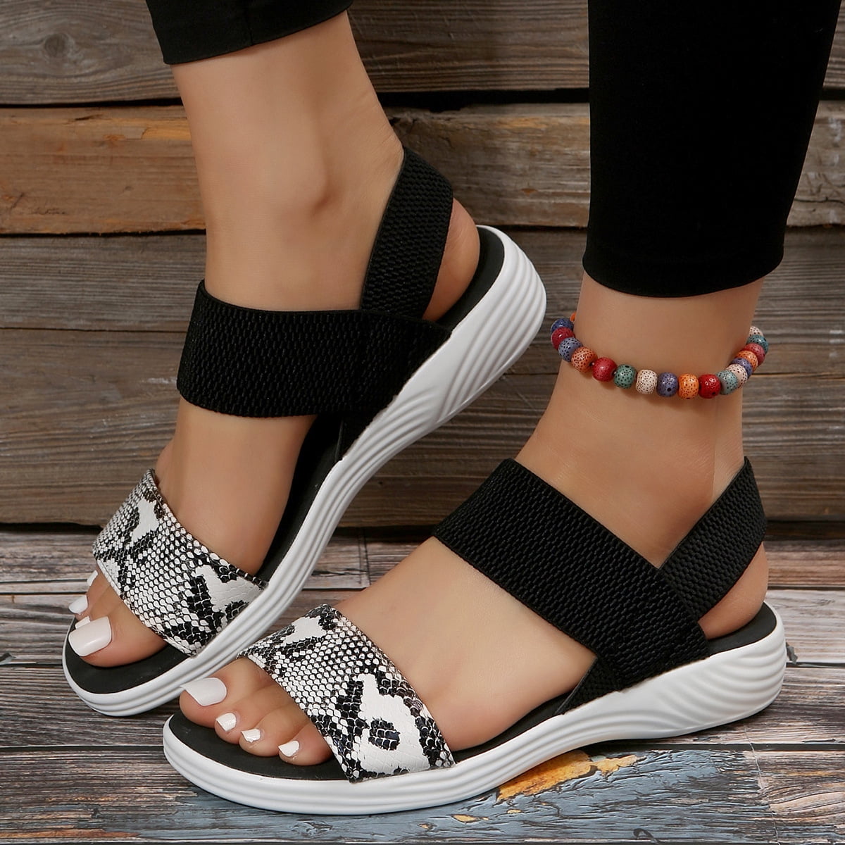 Mysoft Women's Comfortable Walking Sandals Air Cushion Sport Slingback - View #11