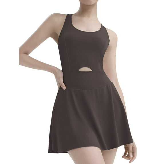 Women's Summer Workout Romper Sleeveless Racerback Jumpsuit Shorts One Piece Outfit Running Tennis Exercise Gym Yoga Clothes