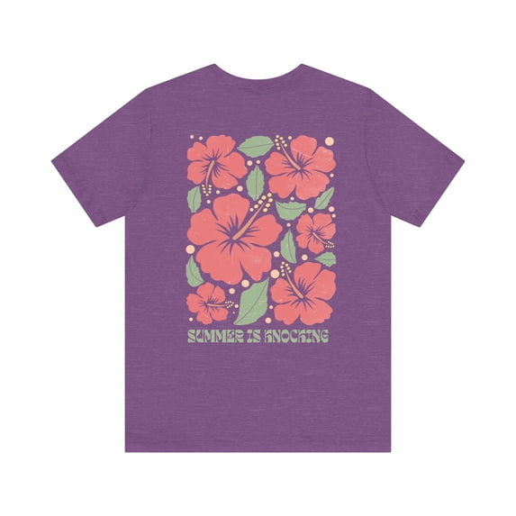 Women's Summer is Knocking Trendy Beach Front/Back Cotton Shirt