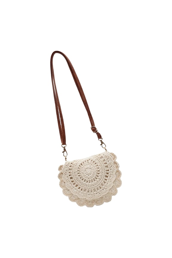 Women's Summers Straw Braided Crossbody Bag with Shoulder Straps Woven Beach Handbag Handmade Wallet Purse Shoulder Bags