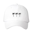 thumbnail image 1 of Women's Sun Baseball Casual Coconut Tree Printed Spring Summer Outdoor Baseball Cap baseball hat White One Size, 1 of 3