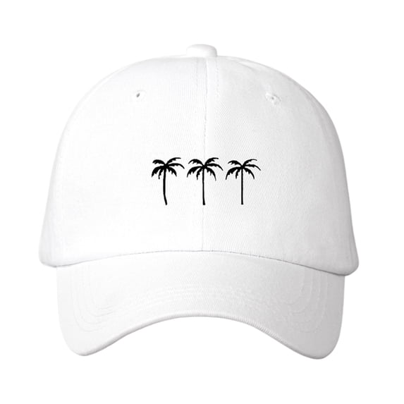 Women's Sun Baseball Casual Coconut Tree Printed Spring Summer Outdoor Baseball Cap baseball hat White One Size