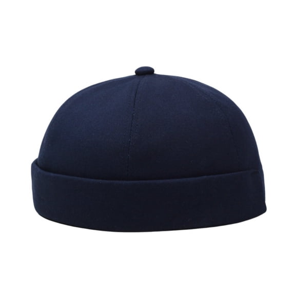 Women's Sun Baseball Classic Breathable Linen Brimless Adjustable Unisex Cap Baseball Hat Blue One Size