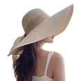 thumbnail image 1 of Women's Sun Hat Wide Brim for Maximum UV Protection Lightweight Summer Outdoor Foldable Beach Hat Portable Travel Accessory Floppy Sunshade Visor Beige, 1 of 2