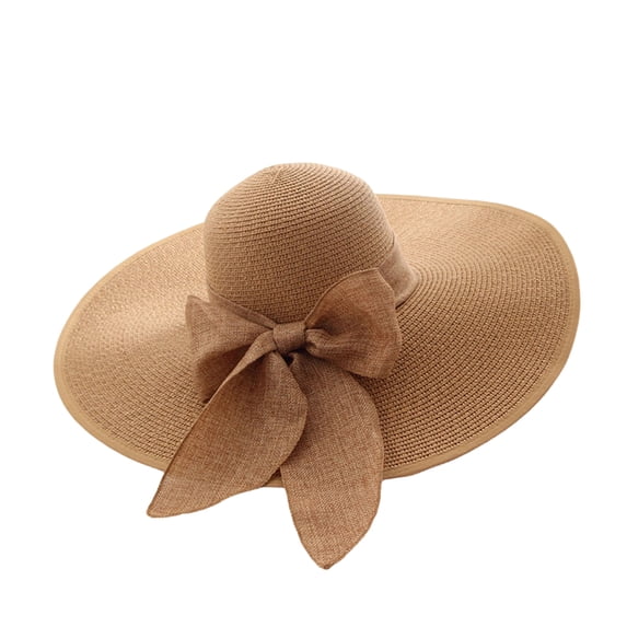 Women's Sun Hat Wide Brim for Maximum UV Protection Lightweight Summer Outdoor Foldable Beach Hat Portable Travel Accessory Floppy Sunshade Visor Khaki