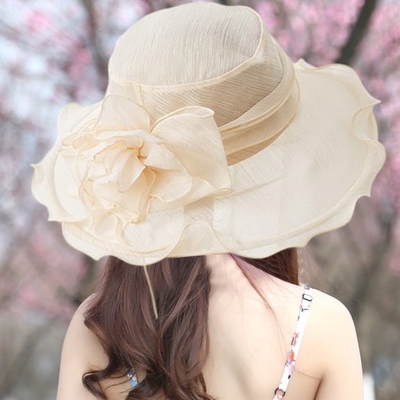 Women's Sun Hat Elegant Party Accessories Faux Linen Tea Party Decor