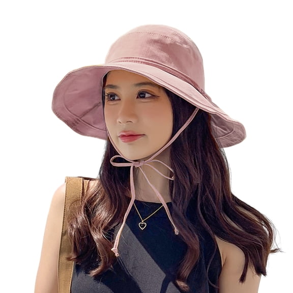Women's Sun Hat UV Protection Windproof Foldable Wide Brim Beach Fishing Hat