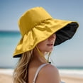 thumbnail image 1 of Women's Sun Hat Wide Brim Summer Beach Hat Outdoor Casual Sunshade Cap For Travel Gardening Fedora Hats Women Outback Hat Washable Sunhat Women Foldable Floppy Hat Women Beach Hats for Summer Hiking, 1 of 3