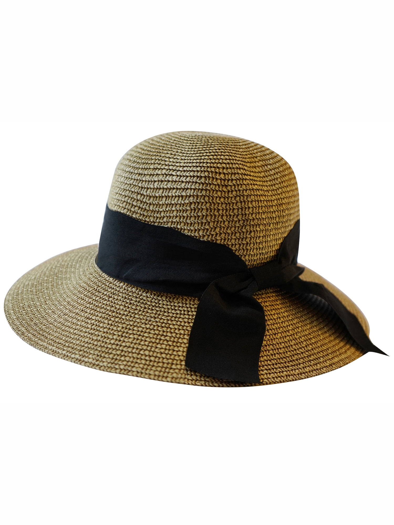 Straw Hat For Women Packable Summer Hats For Women Floppy Hat Ponytail Sun  Protection Hat Rolled Straw Hat,Natural 