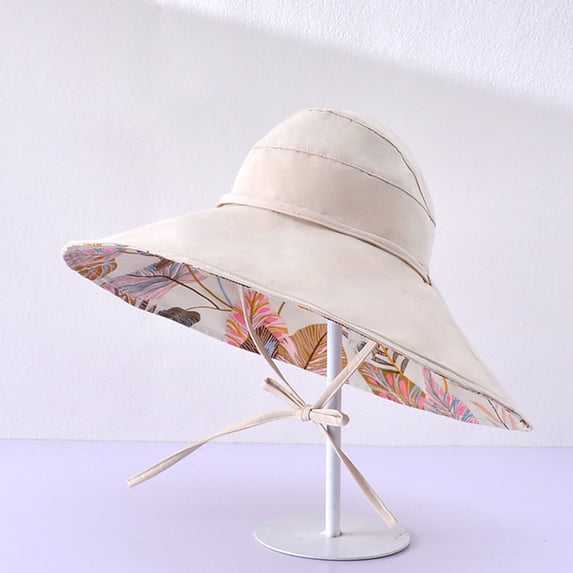Women's Sun Hats Sun Hat Sun Hat Female Summer Half Empty Top Can Tie Ponytail Fisherman Hat Large Overhang Sunscreen Hat Women's Accessories