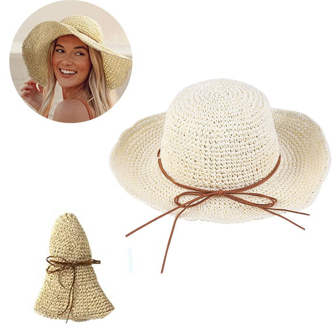 Wholesale Summer Hats - Wide Brim Garden Hats - Straw Lampshade Hat  Asymmetrical Brim - UPF 50 Hats