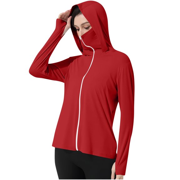 Women's Sun Hoodies Lightweight Jacket for Women Zip Up UPF 50+ UV Shirt Long Sleeve