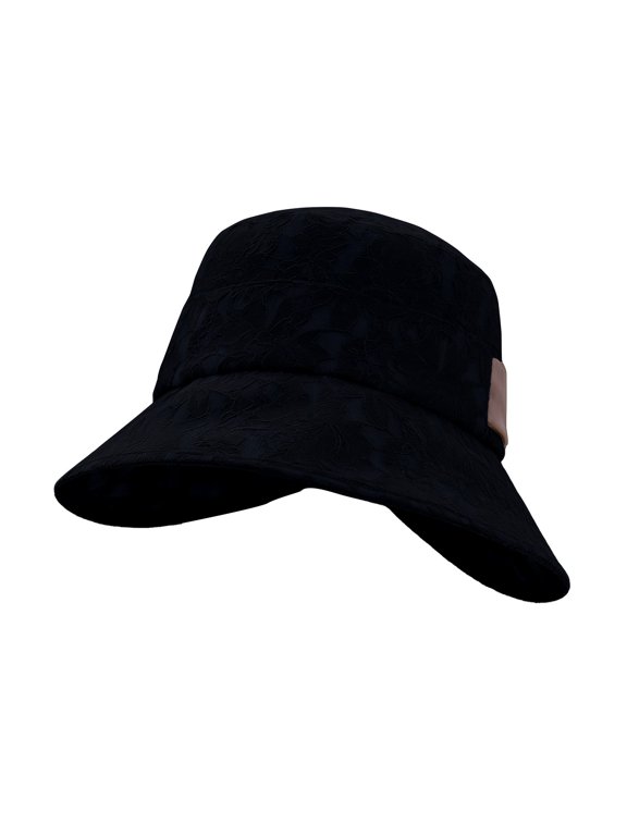 Women's Sun Protection Bucket Hat, Casual Fisherman Style Wide Brim Hat, Versatile Sun Shade Hat for Outdoor, Daily Wear, and Travel Black