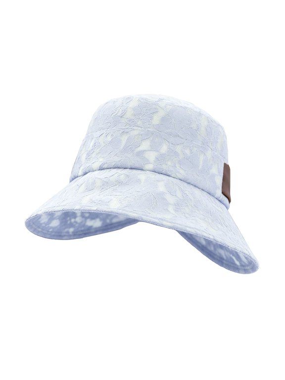 Women's Sun Protection Bucket Hat, Casual Fisherman Style Wide Brim Hat, Versatile Sun Shade Hat for Outdoor, Daily Wear, and Travel White