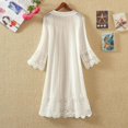 thumbnail image 1 of Women's Sun Protection Casual Lace Loose Clothing Solid Color Kimono Cardigan Loose Summer Cardigan Top Shirt, 1 of 5