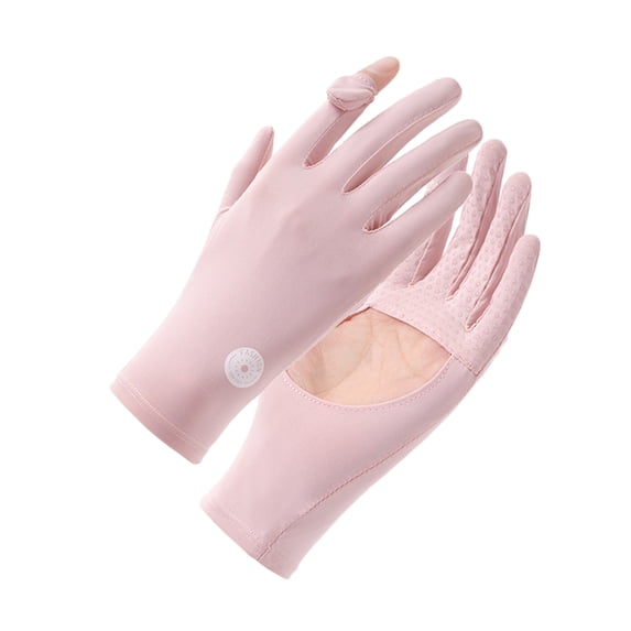 Women's Sun Protection Driving Gloves Half Finger, Quick Dry Breathable Nylon Cycling Gloves with Palm Grip