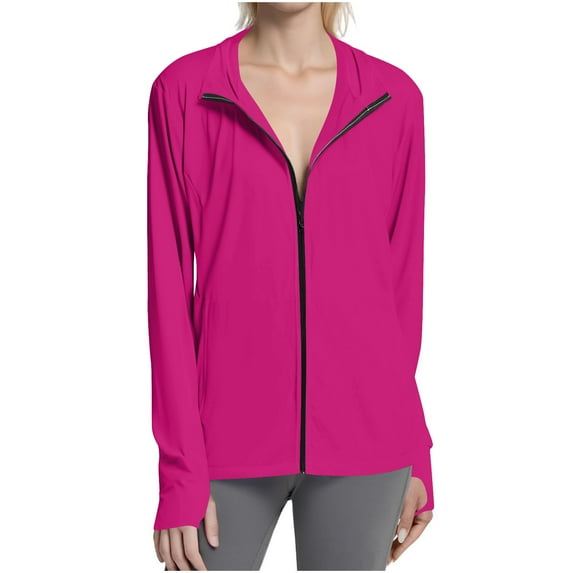 Women's Sun Protection Hoodie, Lightweight Zip Up Jackets, Long Sleeve Shirts for Women Outdoor