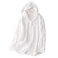 thumbnail image 1 of Women's Sun Protection Jacket Hoodie with UPF 50+ Lightweight Full Zip Long Sleeve UV Shirt for Outdoor White L, 1 of 7