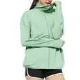 thumbnail image 1 of Women's Sun Protection Shirts Athletic Workout Scrub Jacket Track Full Zip Up Sportswear Hiking Outdoor Jacket Shirt, 1 of 6