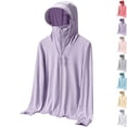 thumbnail image 1 of Women's Sun Protective Jacket Full Zip Clothing Lightweight Long Sleeve Hoodie Sun Shirt Outdoor Sports Wear Women's Cycling Wear, 1 of 4