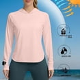 thumbnail image 1 of Women's Sun Shirt Hoodie Rash Guard Long Sleeve SPF UV Protection T-Shirts UPF 50+ Hiking Quick Dry Lightweight Long Sleeve with Back Breathable Mesh for Outdoor Fishing Hiking Workout Tops, 1 of 7