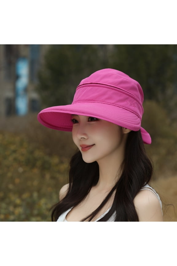 Women's Sun Visor Hat Detachable Dome Hat Fashionable And Versatile Large Sun Hat