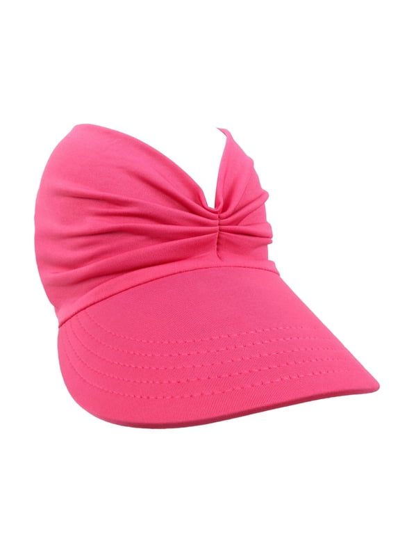 Women's Sun Visor Hat, Pink Polyester Wide Brim Sun Hat, Foldable for Travel, Stylish Outdoor Cap, Stylish Sun Hat with Wide Brim, Perfect for Outdoor Sports