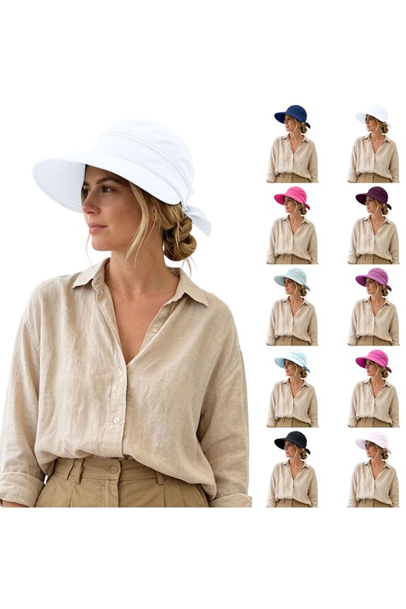 Women’s Sun Visor Sun Hat Ponytail Friendly Sun Protection Beach Hats