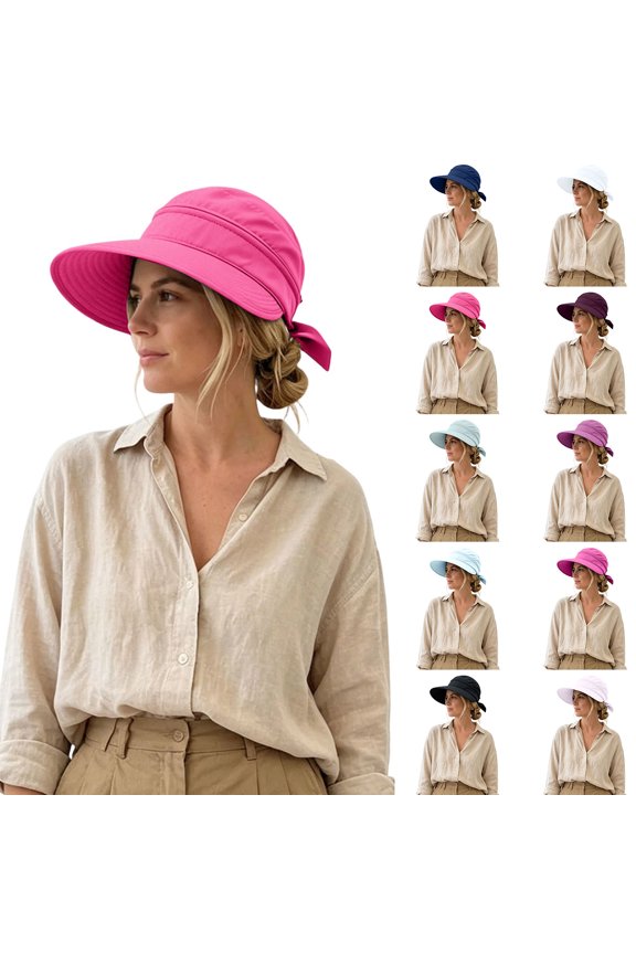 Women’s Sun Visor Sun Hat Ponytail Friendly Sun Protection Beach Hats
