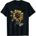 thumbnail image 1 of Women's Sunflower Graphic Shirts Sunflower Pattern Print Casual Sleeveless Summer Tops Holiday Tee Shirt, 1 of 3
