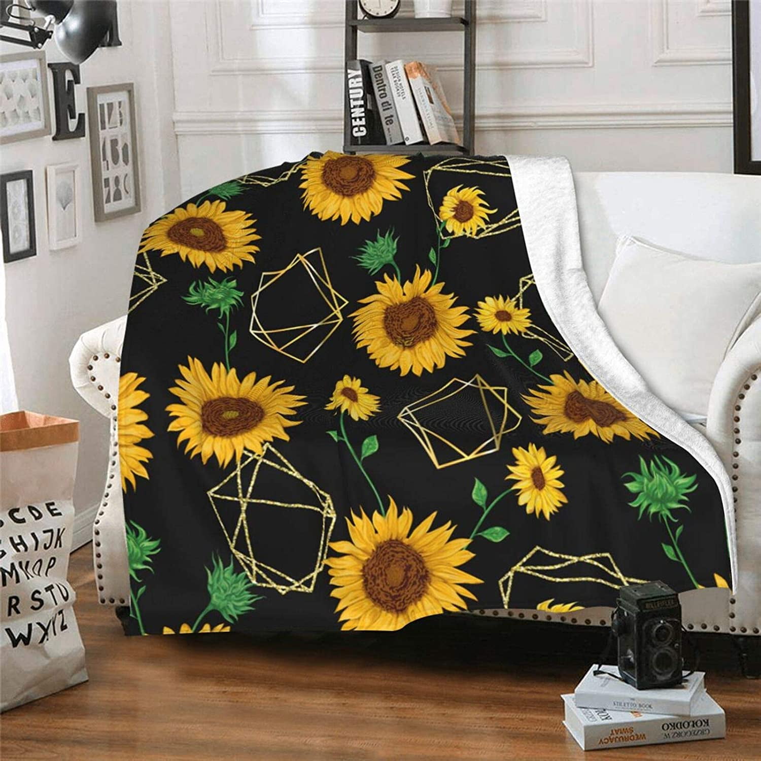 Sunflower Blanket 80 X 60 Soft Sunflower Throw Blanket Gift Soft Fleece Plush Sunflower Blankets for Women Throw Sunflower Blankets for Bed Sofa Sunflower Gifts Walmart