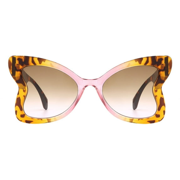 Women's Sunglasses Oversized Fashion Butterfly Shape UV400 Pink Tortoise