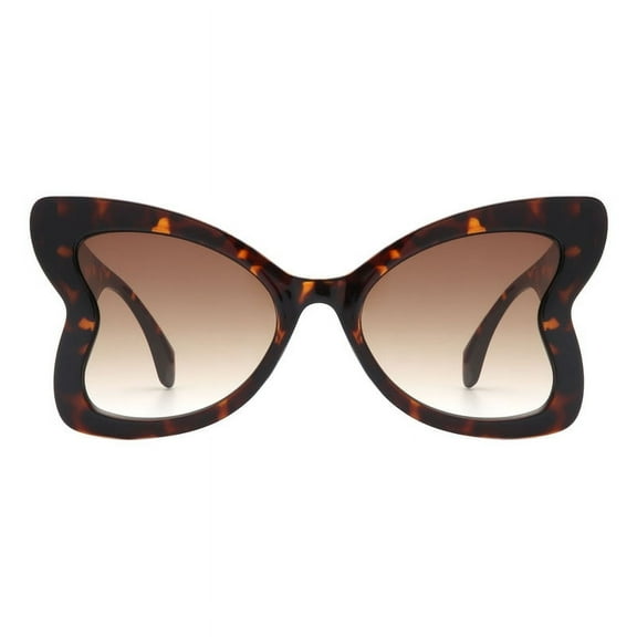 Women's Sunglasses Oversized Fashion Butterfly Shape UV400 Tortoise, Brown