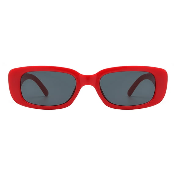Women's Sunglasses Retro Fashion Rectangular Classic Shades UV400 Red